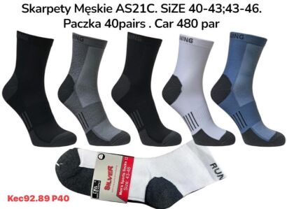 Skarpety.  Paczka: 40 par