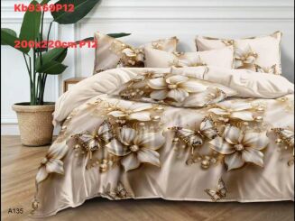 Komplet pościeli 5D 100% satyna - bawełna  3 Częściowy  Rozmiar:          200x220 cm - 28