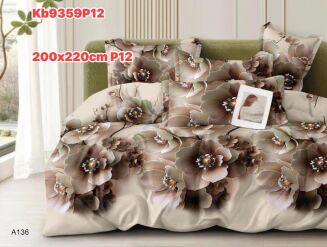 Komplet pościeli 5D 100% satyna - bawełna  3 Częściowy  Rozmiar:          200x220 cm - 8