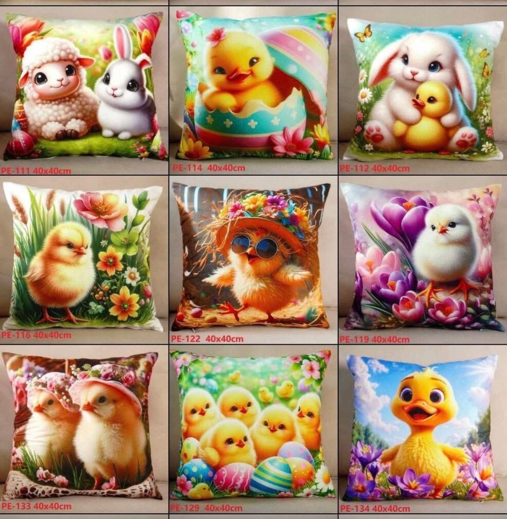 Poszewki wielkanocne paczka 12 szt mix