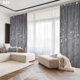 Zasłona welurowa  ze złotym wzorem taśma WAVE Rozmiar:   145x250cm - 4