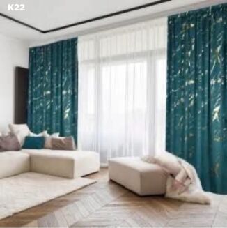 Zasłona welurowa  ze złotym wzorem taśma WAVE Rozmiar:   145x250cm - 8