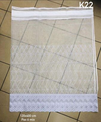 FIRANKI GOTOWE z gipiurą  Rozmiar:        120x400cm