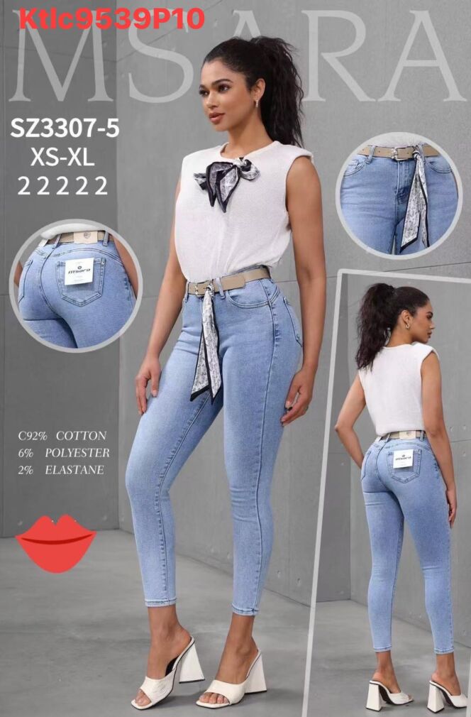 JEANS  MSAARA     Paczka: 10 szt,     mix size, 1 kolor