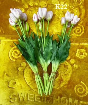 Tulipany silikonowe  1 bukiet 5 szt 1 kolor