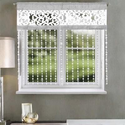 Panel dekoracyjny ażurowy  z cyrkoniami i koralikami Rozmiar:   140x200 cm Kolor:         czarny i biały