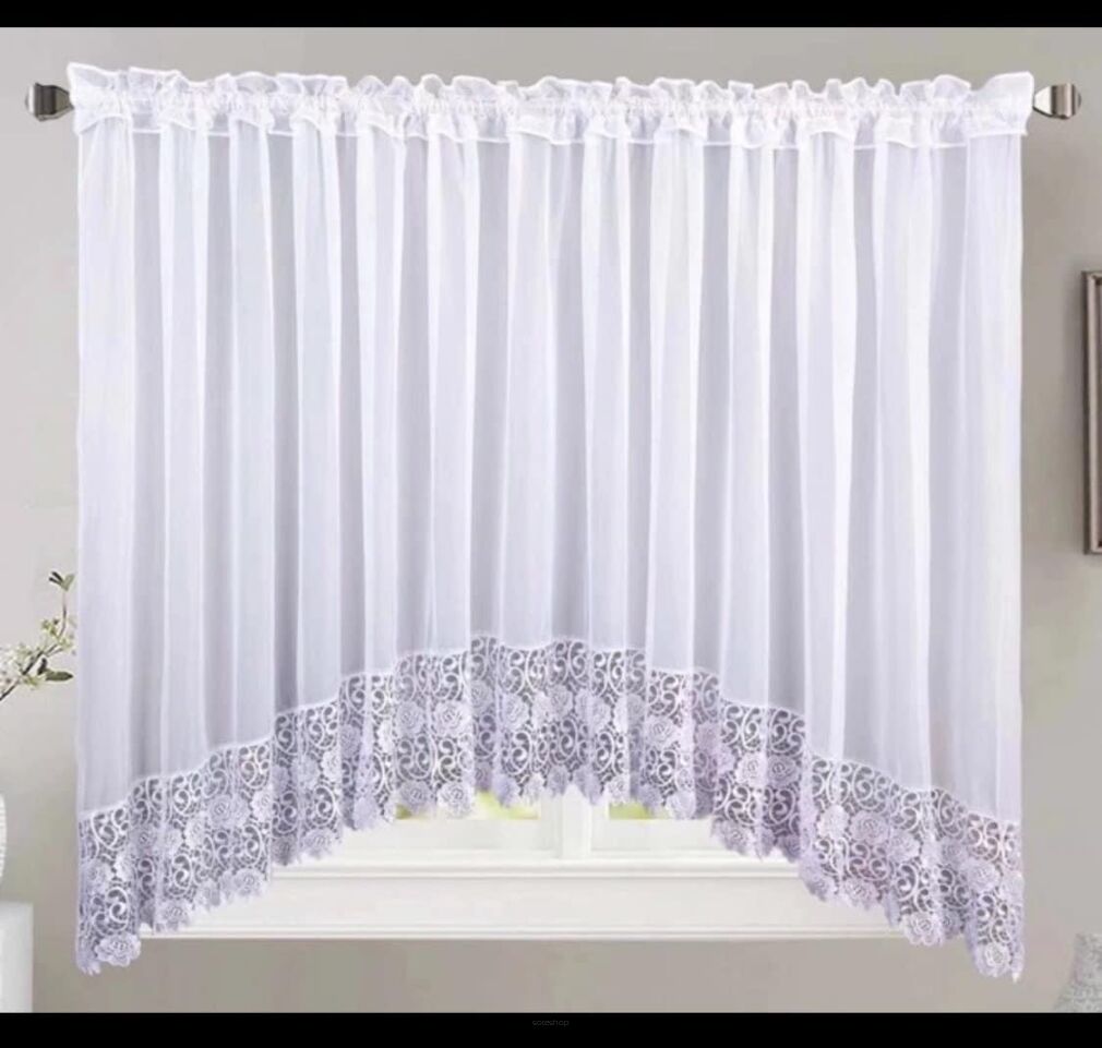 Firanki gotowe gładki i gip pióra   150vxv400 cm