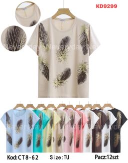 Bluzka bawełniana     Paczka: 12szt,     mix kolor, mix size - 43