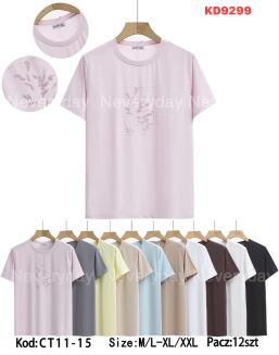 Bluzka bawełniana     Paczka: 12szt,     mix kolor, mix size - 18