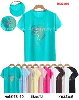 Bluzka bawełniana     Paczka: 12szt,     mix kolor, mix size - 26