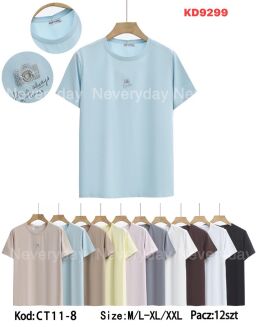 Bluzka bawełniana     Paczka: 12szt,     mix kolor, mix size - 19