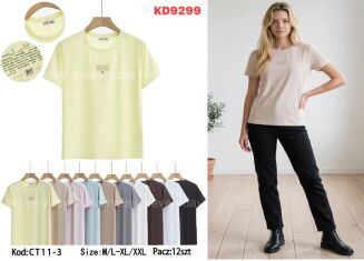 Bluzka bawełniana     Paczka: 12szt,     mix kolor, mix size - 4