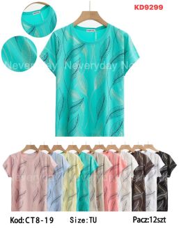 Bluzka bawełniana     Paczka: 12szt,     mix kolor, mix size - 27