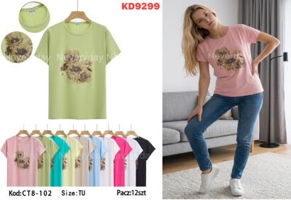 Bluzka bawełniana     Paczka: 12szt,     mix kolor, mix size