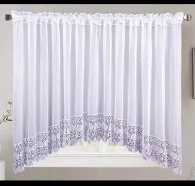 Firanki gotowe gładki i gip pióra  Rozmiar: 150x400cm