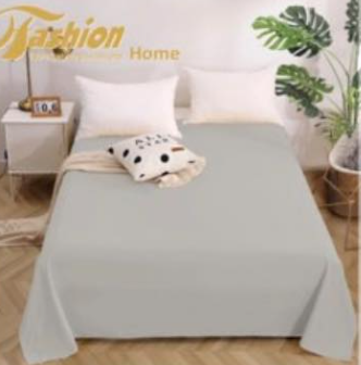 prześcieradła bez gumy - popielaty kolor -160/200 - satyna bawełniana