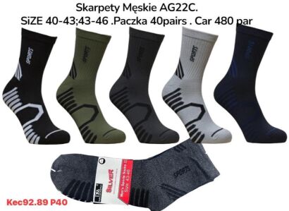 Skarpety.  Paczka: 40 par
