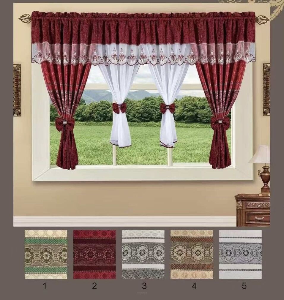 Firanki gotowe 2 in 1   Rozmiar:      150x400cm