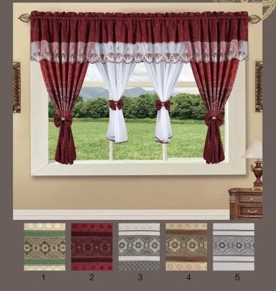 Firanki gotowe 2 in 1   Rozmiar:      150x400cm