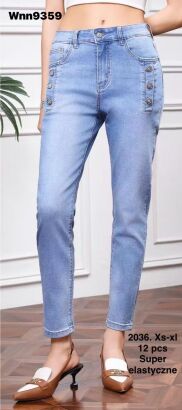 Jeansy paczka 12 par