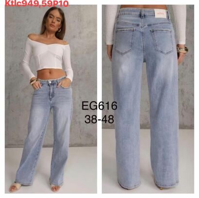 JEANS       Paczka: 10 szt,     mix size, 1 kolor