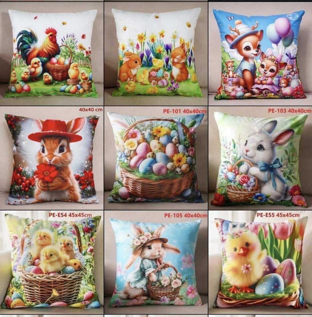 Poszewki wielkanocne paczka 12 szt mix