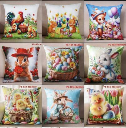 Poszewki wielkanocne paczka 12 szt mix