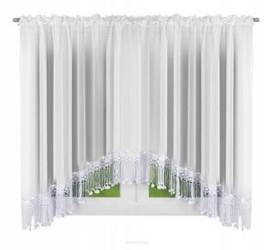 Firanki gotowe gładki i gip pióra  Rozmiar: 150x400cm