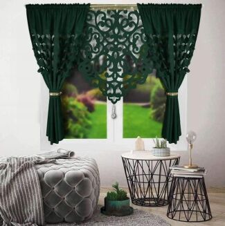 Firanki gotowe Rozmiar: Firany- 145x160cm x2szt Panel - 90x120cm x 1szt Cena za komplet:   68 zł Paczka. 3 szt - 4