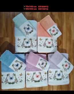 ręczniki 70x140 - paczka 12 szt mix mikrofilbry - 8