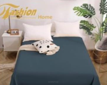 prześcieradła bez gumy - ciemny niebieski kolor -160/200 - satyna bawełniana