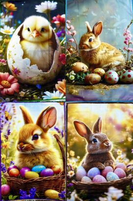 Ścierki wielkanocne - 40x60 cm - paczka 24szt mix mikrofibry