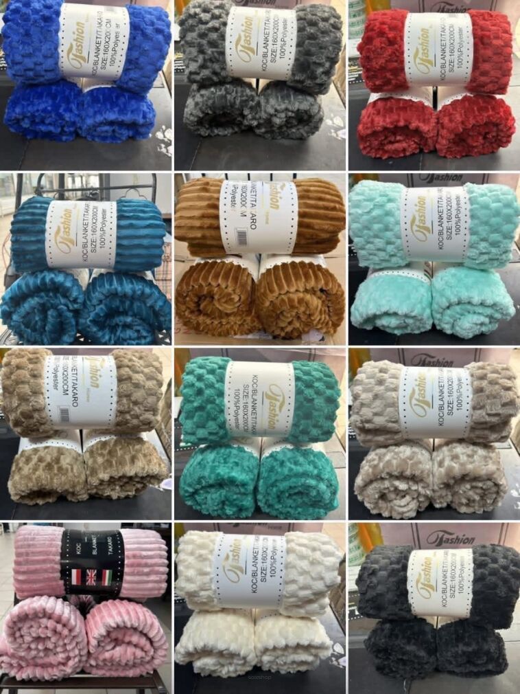 koce 160x200 paczka 6 szt mix kolorów