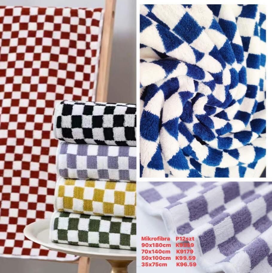 Ręczniki     70 x140 cm      mikrofibra,      Paczka:    12 szt  Mix kolor 