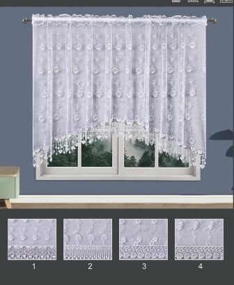 Firanki gotowe WB i gip pióra Rozmiar: 160x300cm