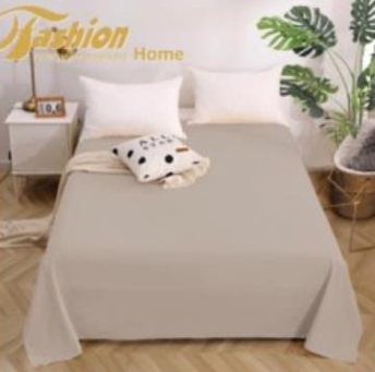 prześcieradła bez gumy - jasny szary kolor -160/200 - satyna bawełniana