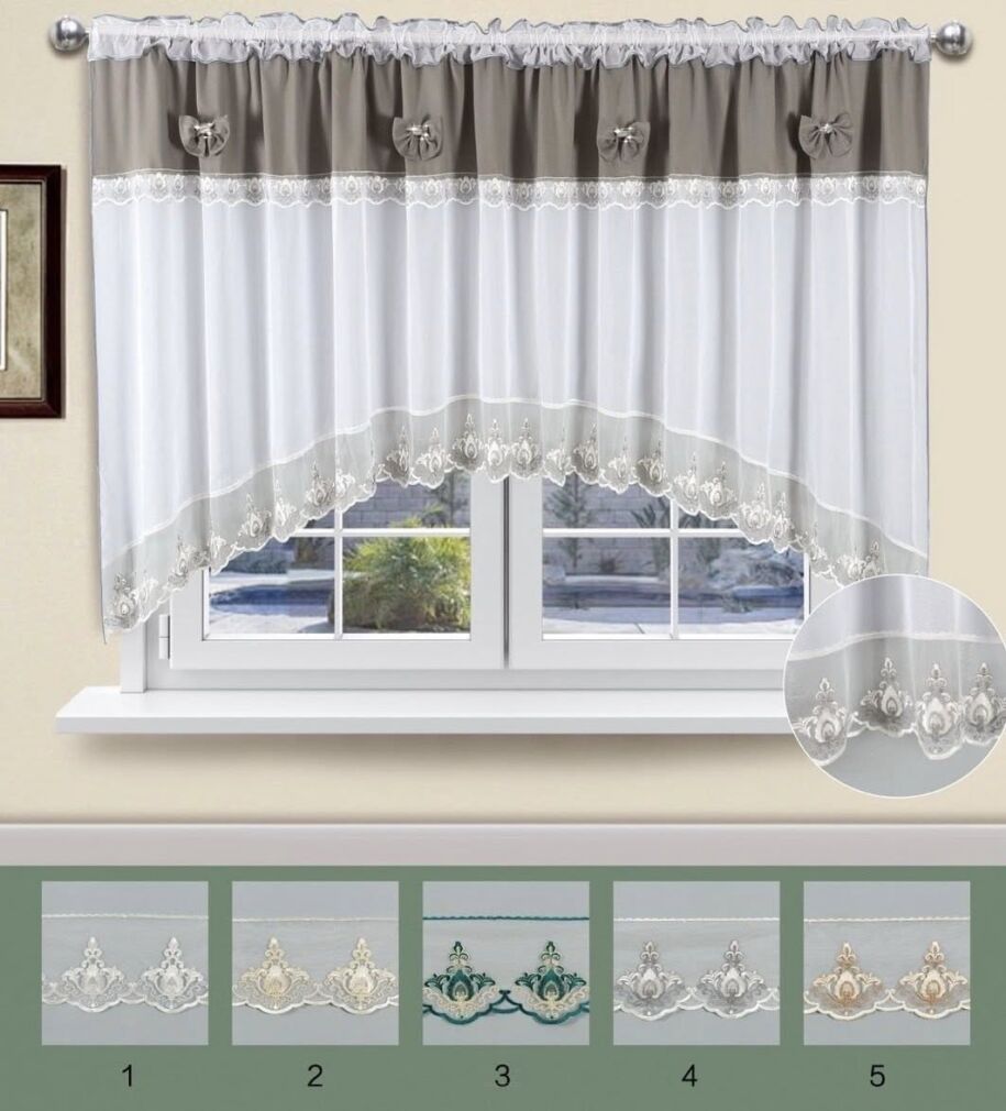 Firanki gotowe  gip pióra  Rozmiar:  160x400cm