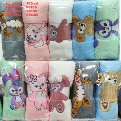 Ręczniki   50x100 cm  mikrofibra,   Paczka:    10 szt Mix kolor 