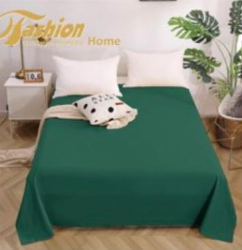 prześcieradła bez gumy - zielony kolor -160/200 - satyna bawełniana